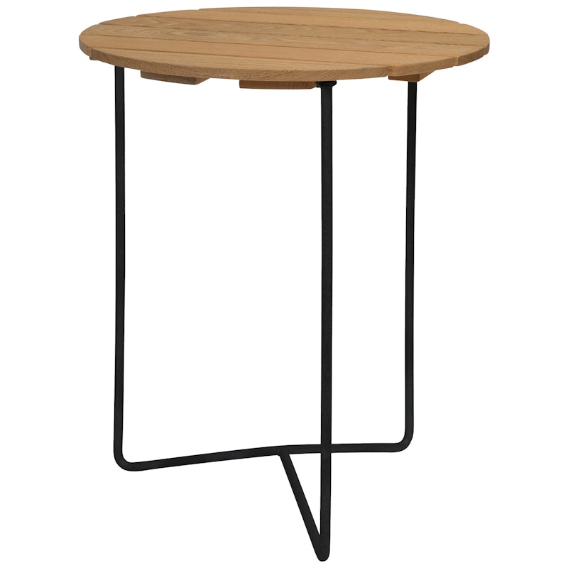 6B Bord Ø60 cm, Oljet Eik / Sort