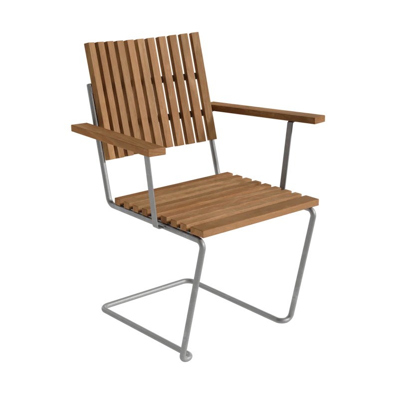 Bovik Lenestol, Teak / Varmgalvanisert Stål
