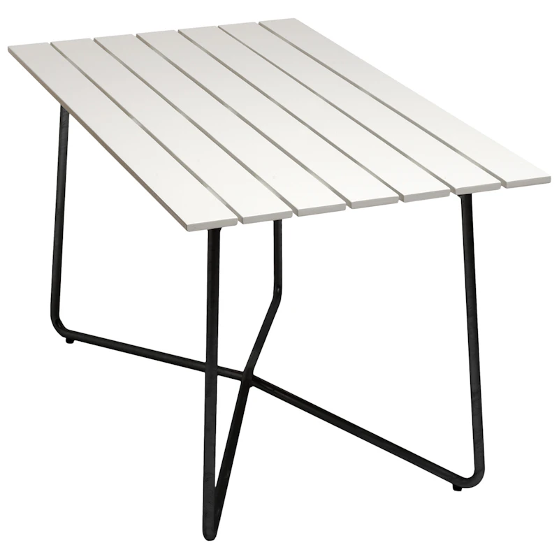 B25A Bord, White lacquered Eik / Sort