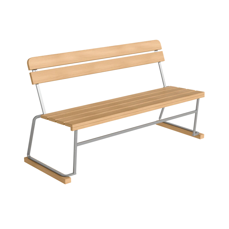 Sofa 3 140 cm, Oljet Eik / Varmgalvanisert Stål