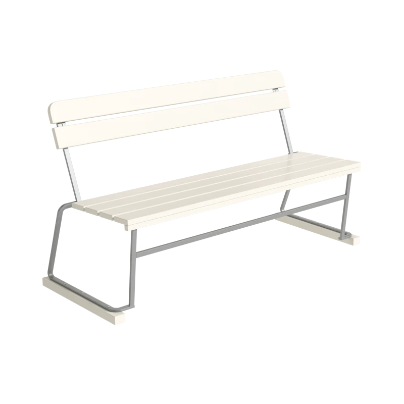 Sofa 3 140 cm, White Oak / Varmgalvanisert Stål