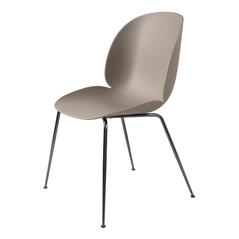 Beetle Stol, Sort Krom/ Beige