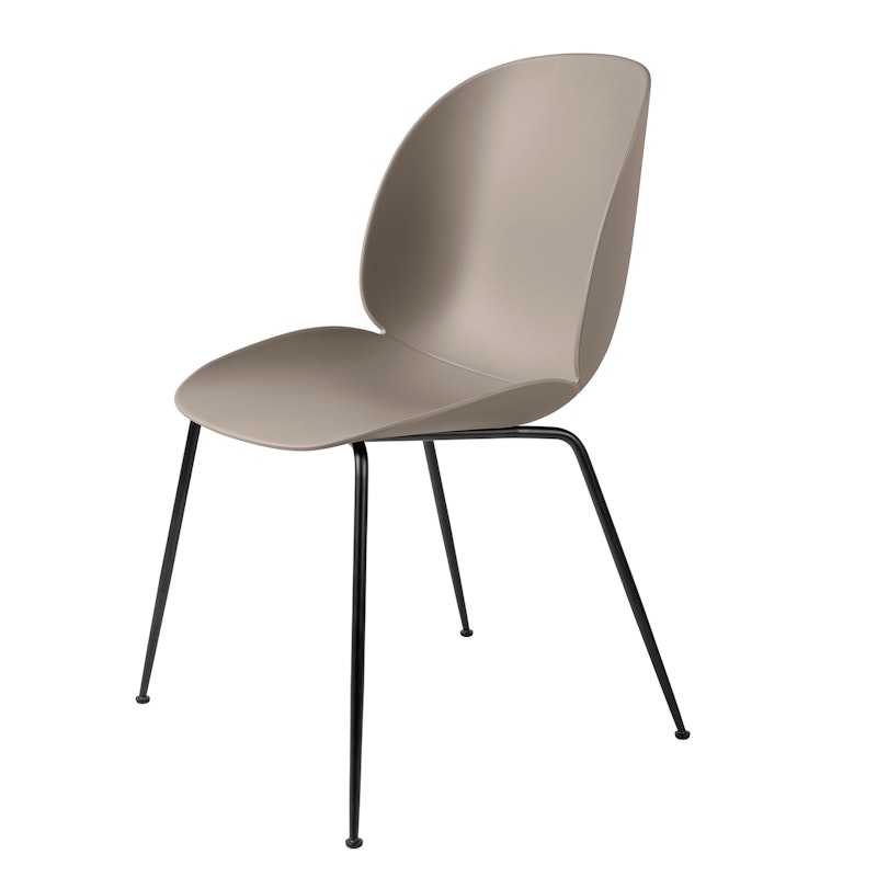 Beetle Stol Uten Trekk, Conic Base, Sort/Beige