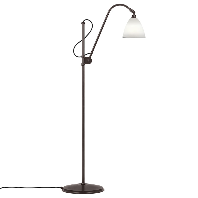 Bestlite BL3 S Gulvlampe, Black Brass/Bone China