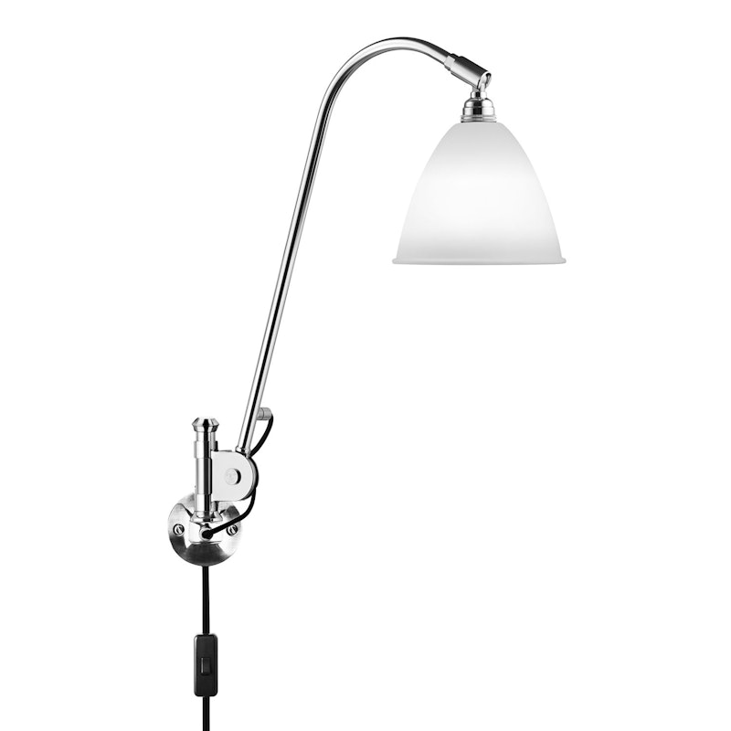 Bestlite BL6 Vegglampe, Krom/Benporselen