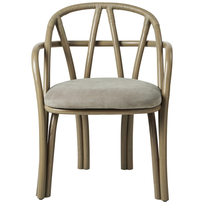 Bistra Spisestol Med Armlener, Oliven / Fustagno 003