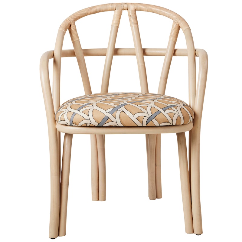 Bistra Spisestol Med Armlener, Naturlig / Reales Pattern 002
