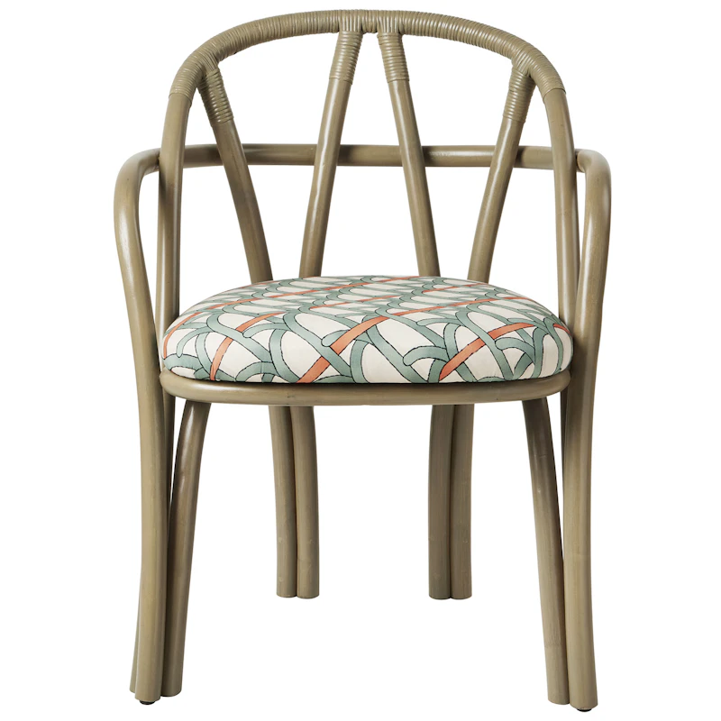 Bistra Spisestol Med Armlener, Oliven / Reales Pattern 001