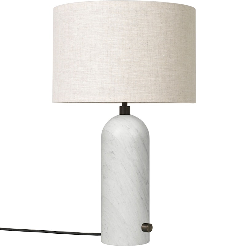 Gravity Bordlampe Liten, White Marble / Canvas