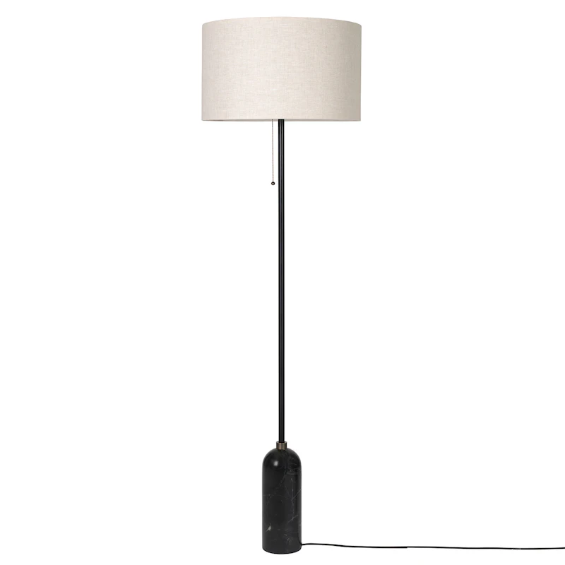 Gravity Gulvlampe, Sort Marmor / Canvas