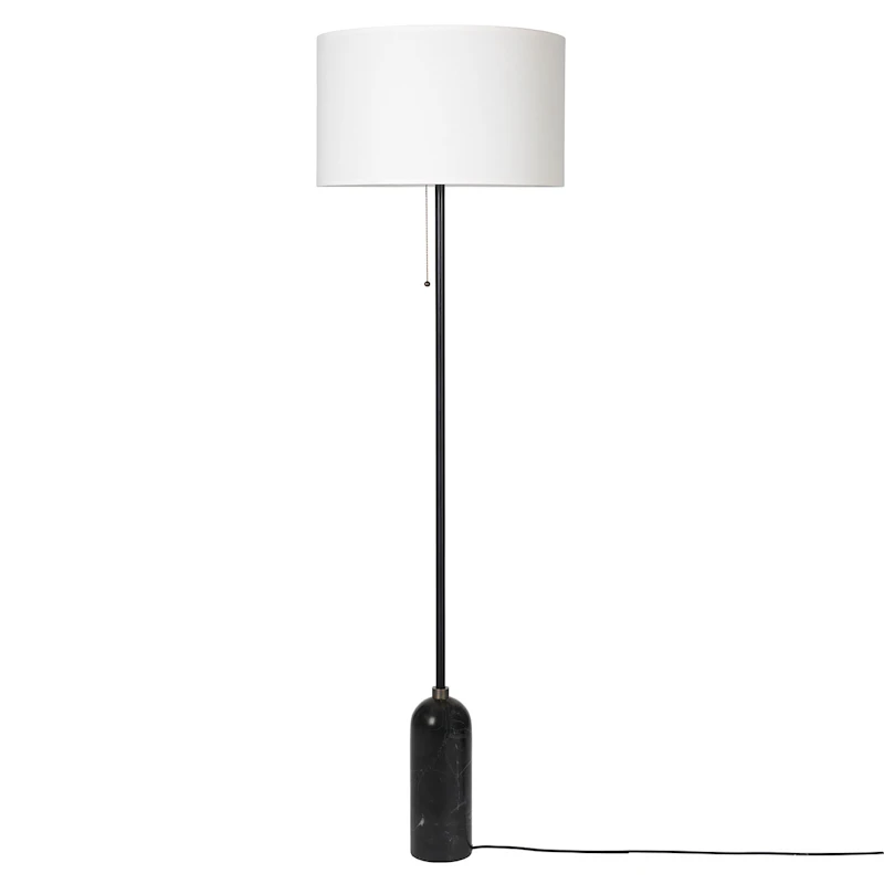 Gravity Gulvlampe, Sort Marmor / Hvit
