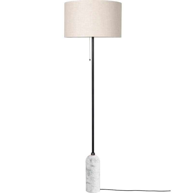 Gravity Gulvlampe, White Marble / Canvas