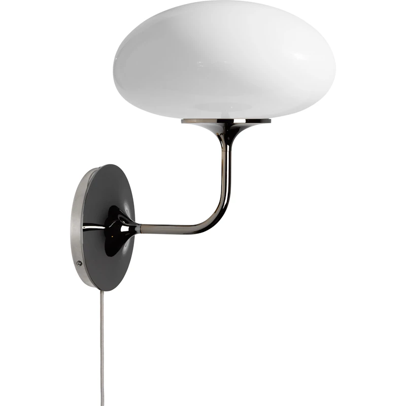 Stemlite Vegglampe, Sort Krom / Opal