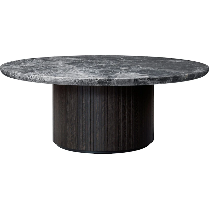 Moon Salongbord Rundt Ø150 H45, Brown Black / Grå Marmor