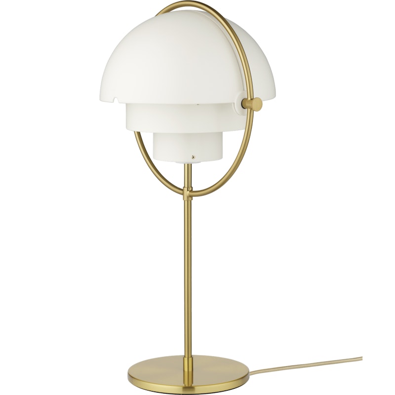 Multi-Lite Bordlampe, Brass / Hvit