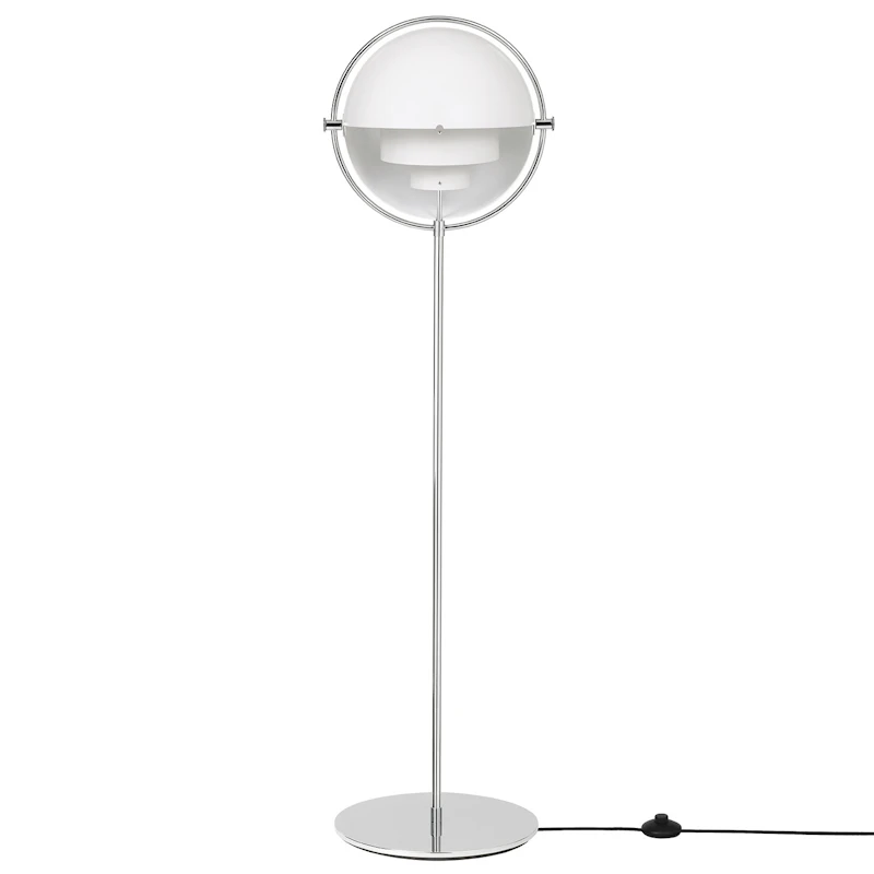 Multi-Lite Gulvlampe, Krom/Hvit