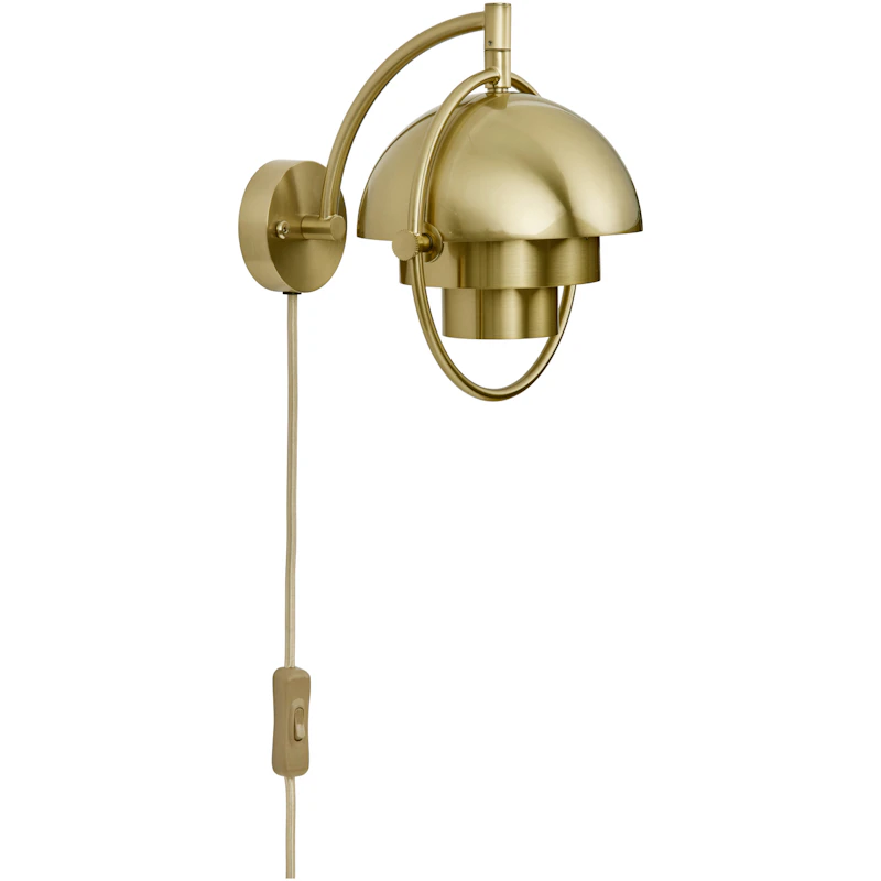 Multi-Lite Vegglampe, Brass Shiny / Brass