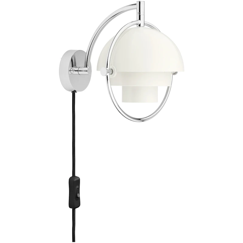 Multi-Lite Vegglampe, White Semi Matt / Chrome