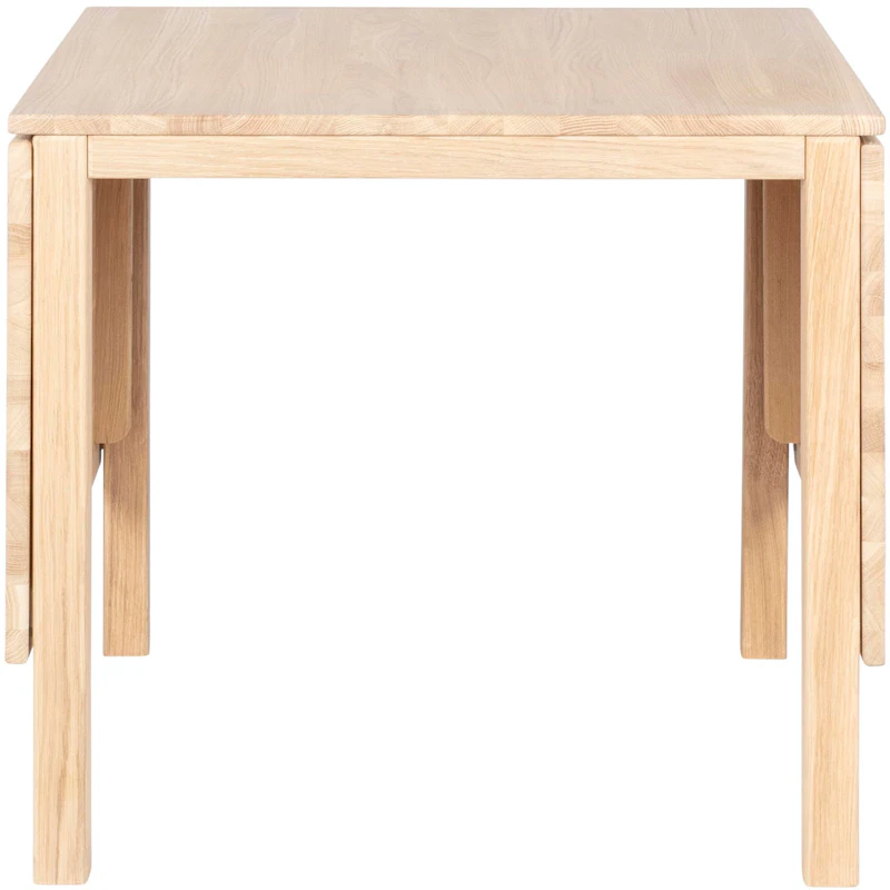 Klassik 3E Klappbord med Foldeplater, 75x75 cm, Hvitoljet Eik