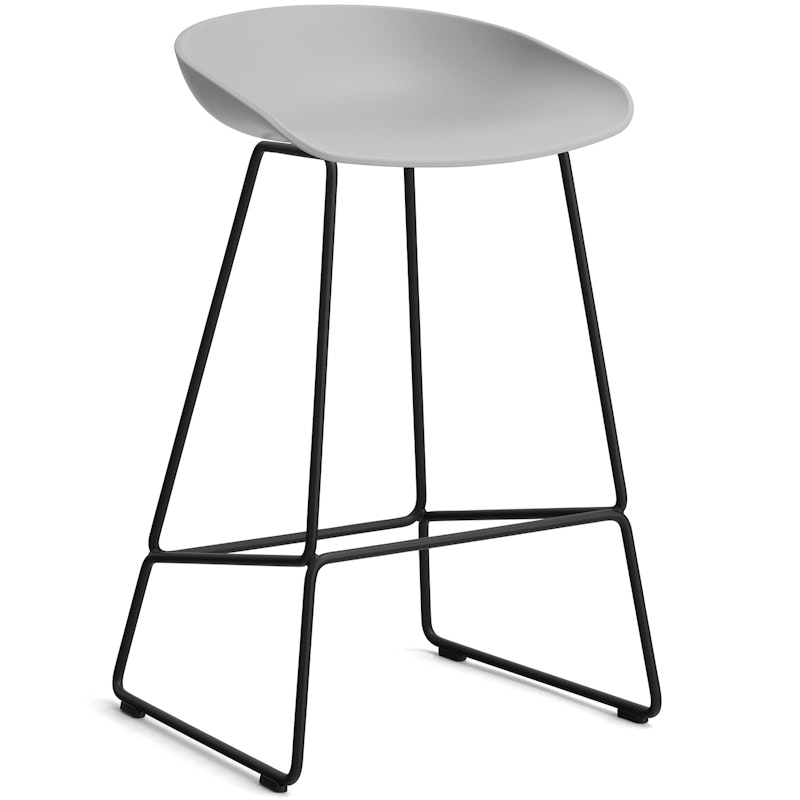 AAS 38 2.0 Barstol 65 cm, Rustfritt Stål Sort / Concrete Grey