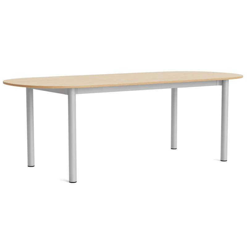 Annex Bord Avlang 95x220 cm, Aluminium / Lakkert Eik