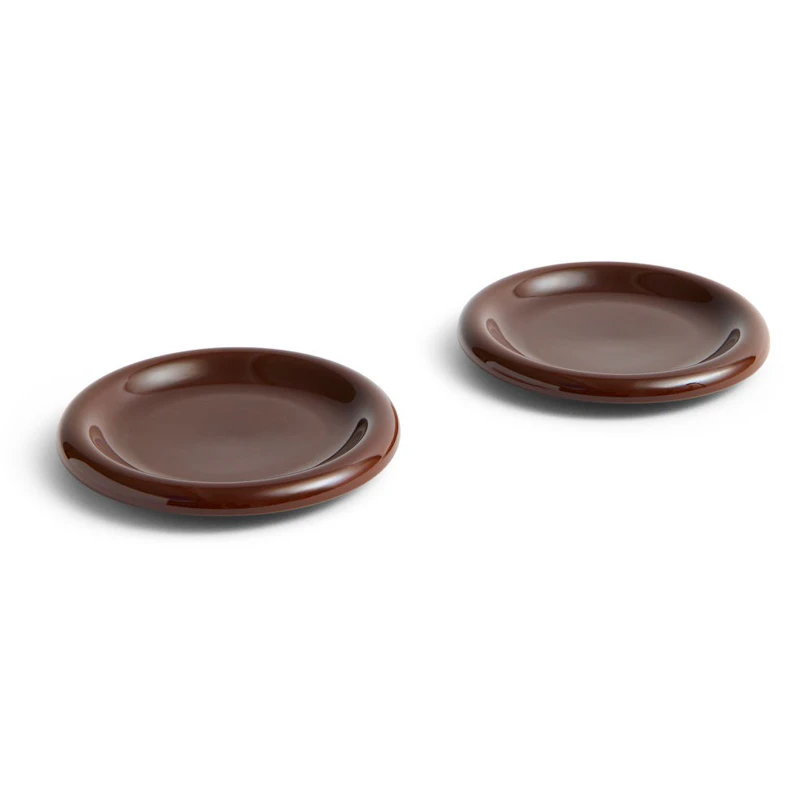 Barro Plate Set of 2 Ø18 cm, Vinrød