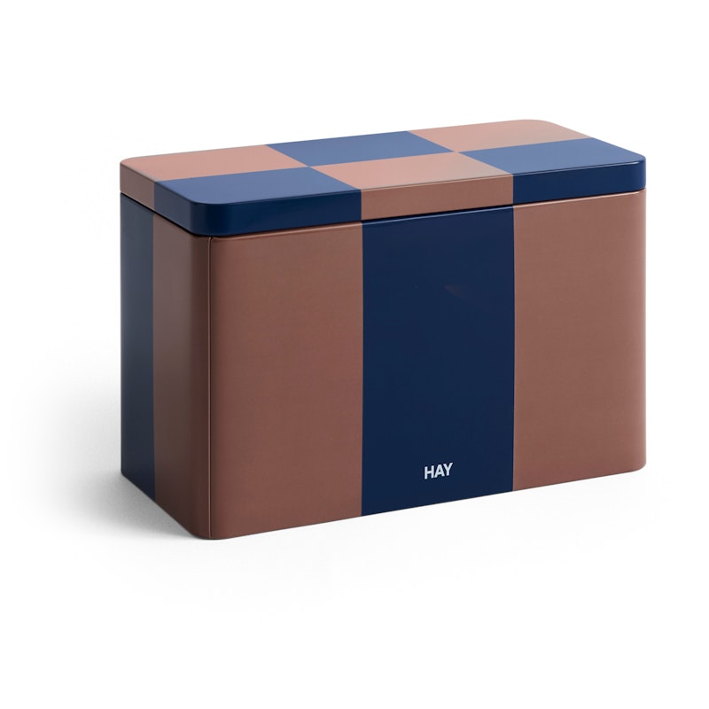 Blikkboks Medium, Brun / Midnight Blue
