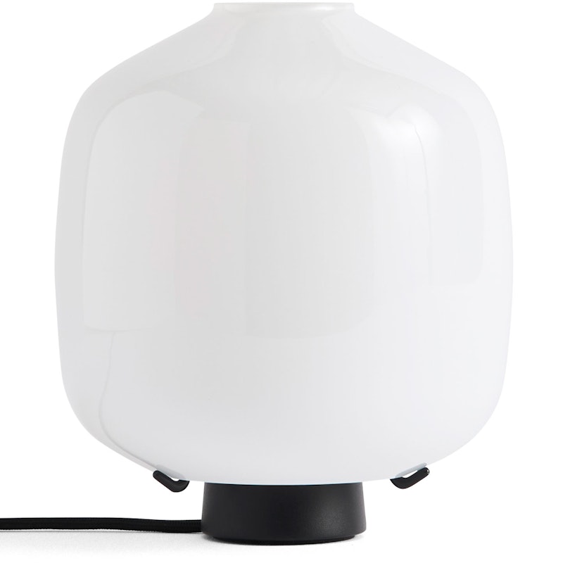 Buoy Glass Bordlampe Hvit / Soft Black 20 cm