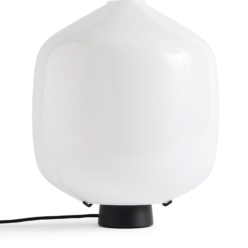 Buoy Glass Bordlampe Hvit / Soft Black 30 cm