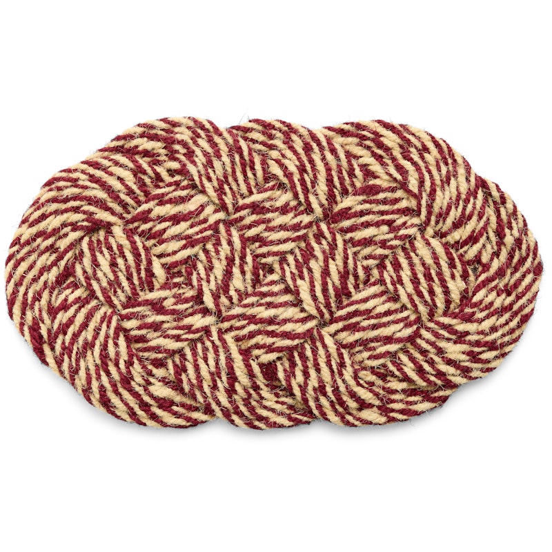 Coco Dørmatte Swirl 40x80 cm, Bordeaux / Off-white