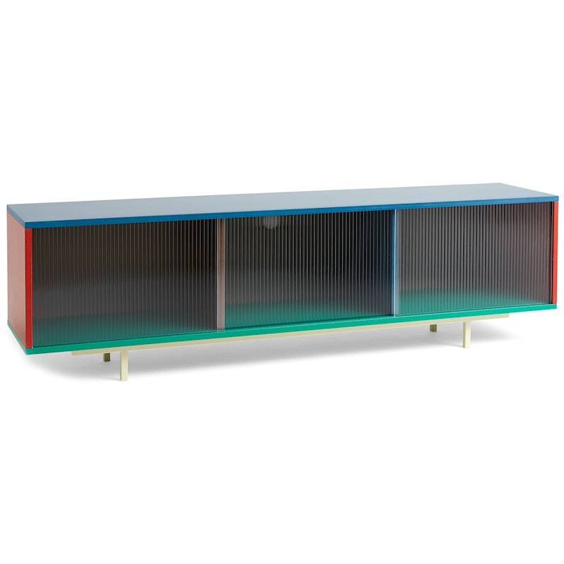 Colour Cabinet Skjenk Glassdør, 180 cm / Multi