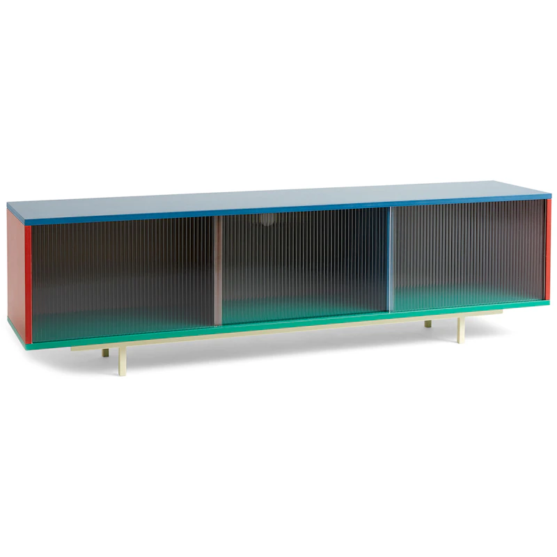 Colour Cabinet Skjenk Glassdør, 180 cm / Multi