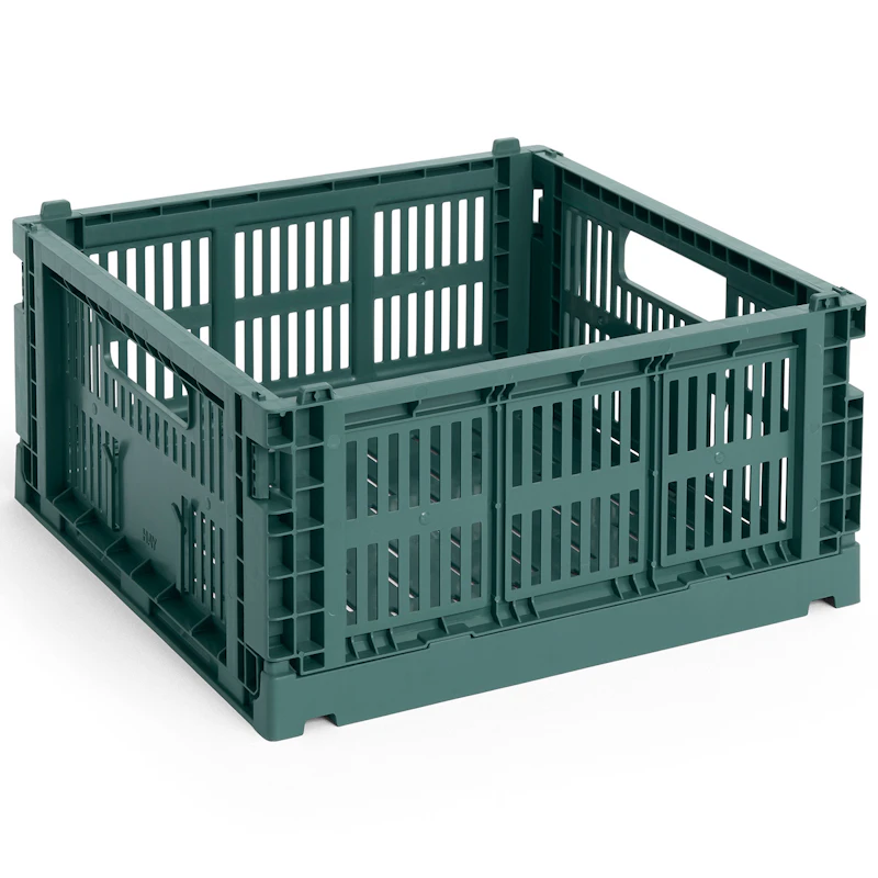 Colour Crate Medium Square Oppbevaring, Dark Green