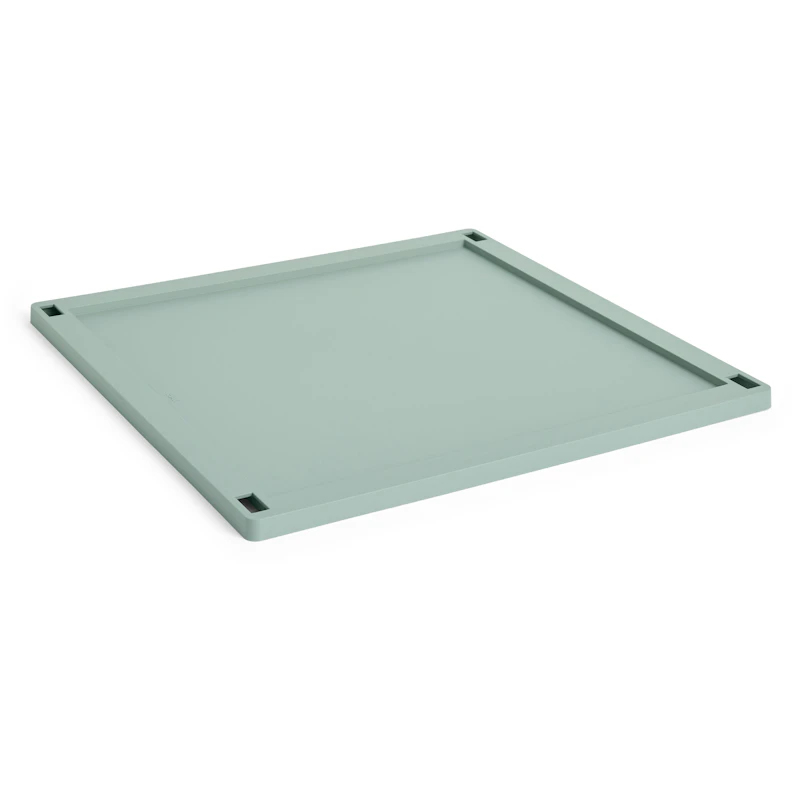 Colour Crate Plastic Large Square Lokk, Sage Green
