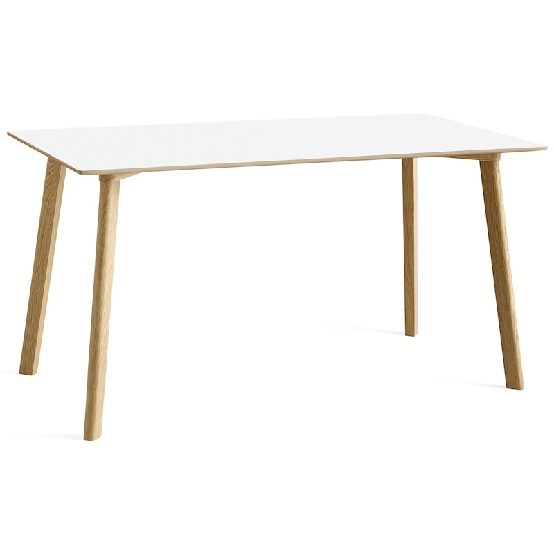 CPH Deux 210 2.0 Bord 75x140 cm, Pearl White / Vannbasert Lakkert Eik