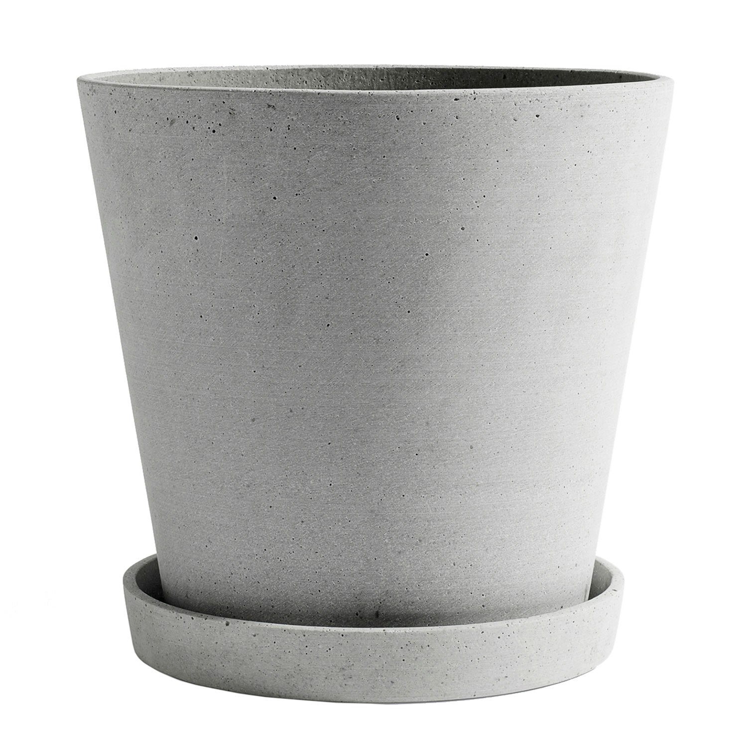 Flowerpot Krukke med Tallerken Gr&aring;, &Oslash;26 cm XXL