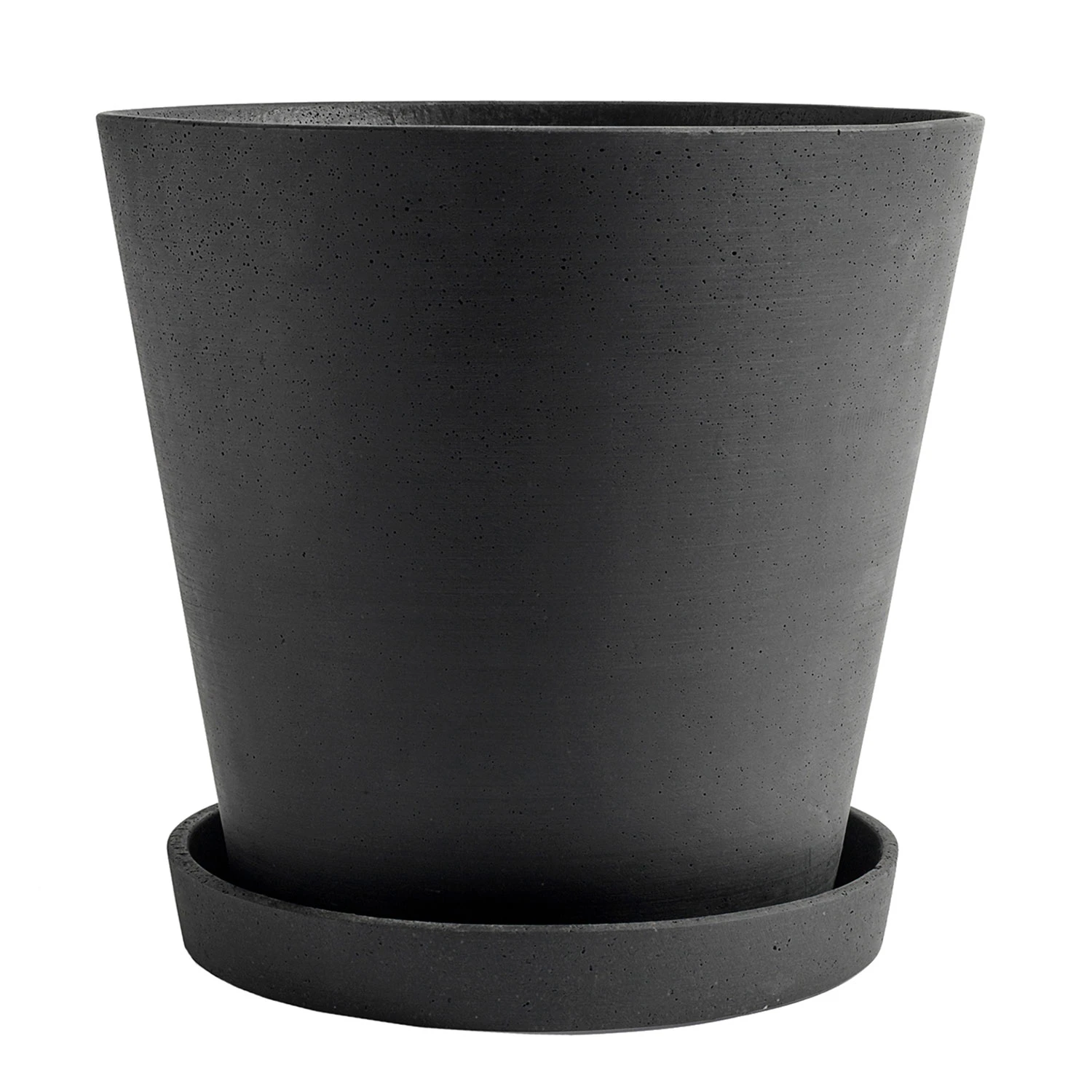 Flowerpot Krukke med Tallerken Svart, &Oslash;34 cm XXXL