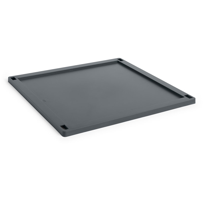 Colour Crate Plastic Large Square Lokk, Charcoal