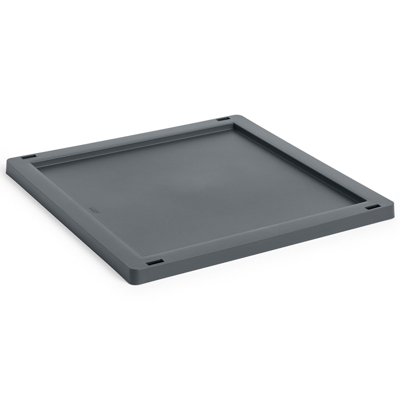 Colour Crate Plastic Medium Square / Cube Lokk, Charcoal