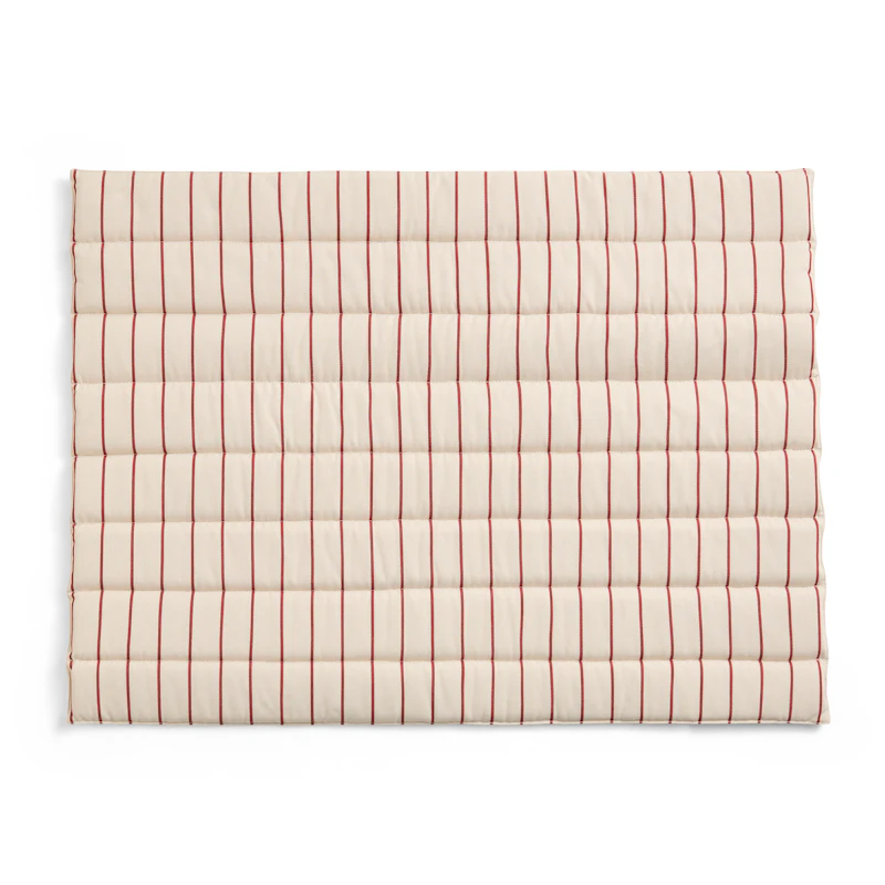 Outdoor Market Sofa Cushion, Beige With Red Stripe