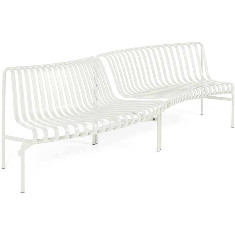 Palissade Parkbenk Med Ryggstøtte Startsett in/out, Cream White