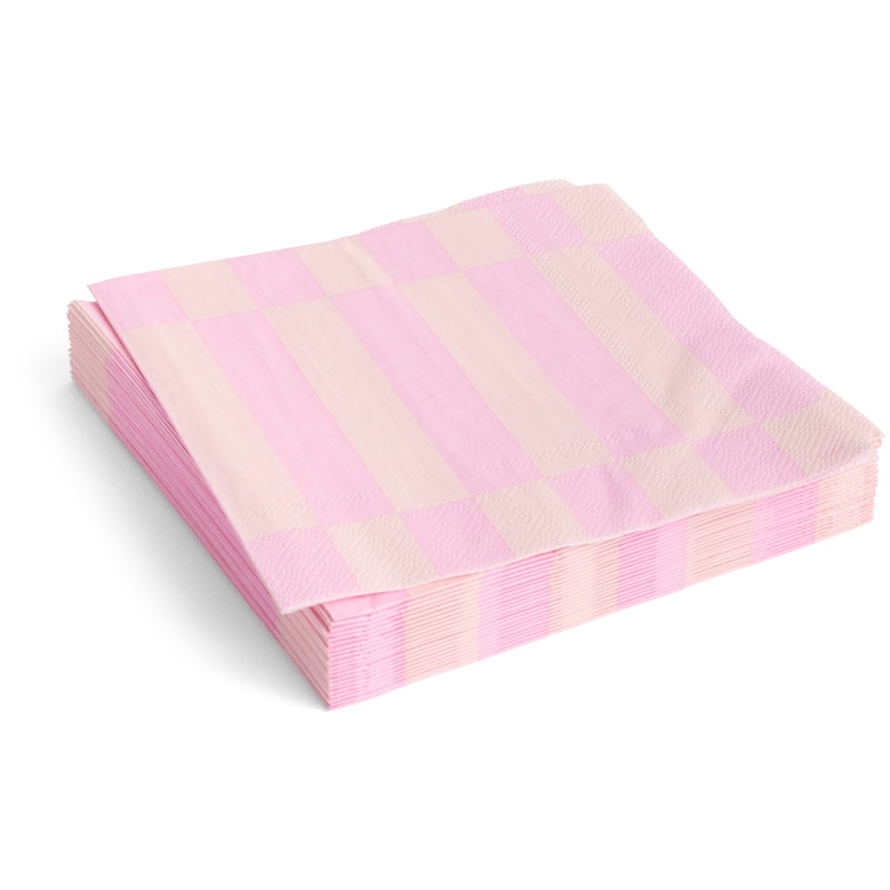 Pattern Servietter 33x33 cm, Light Pink