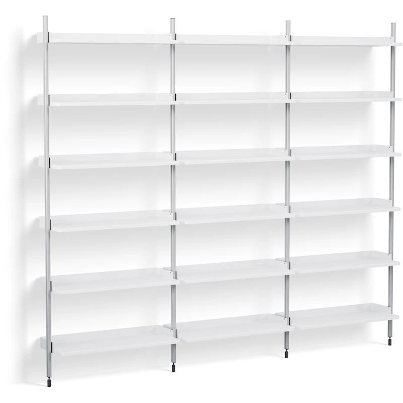 Pier System 103 3 columns, PS White / Aluminium