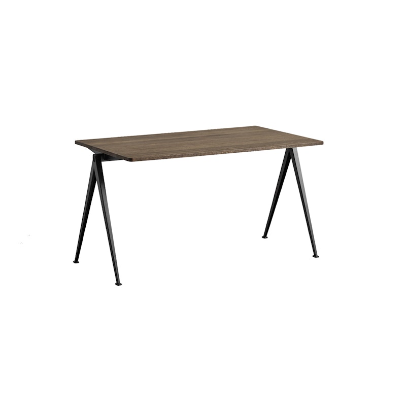 Pyramid Desk 01 140X75, Black Frame/Smoked