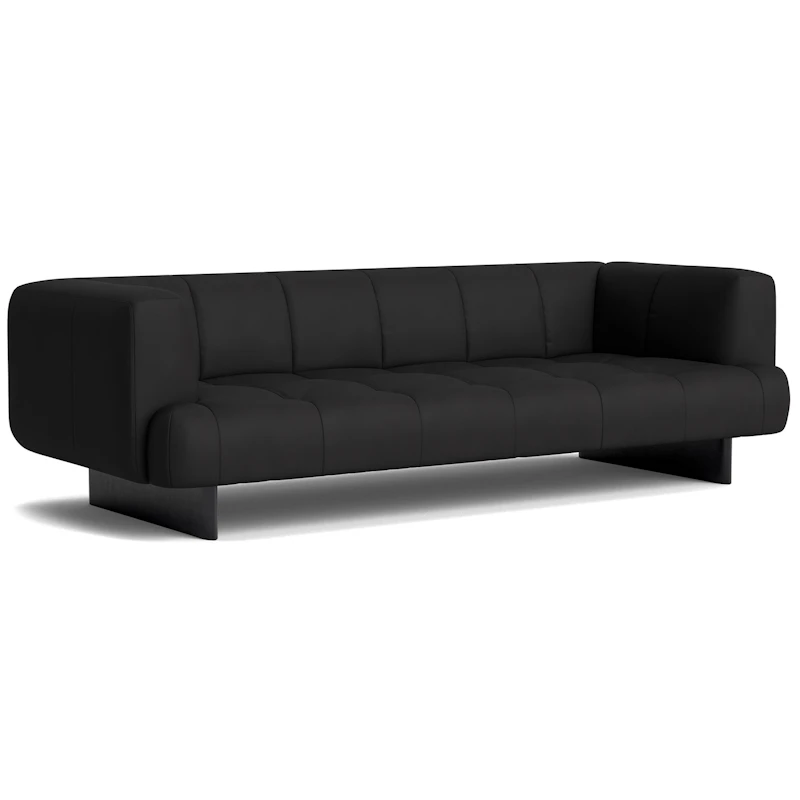 Quilton Lift 3-Seter Sofa, Sense Skinn Sort / Svart Eik