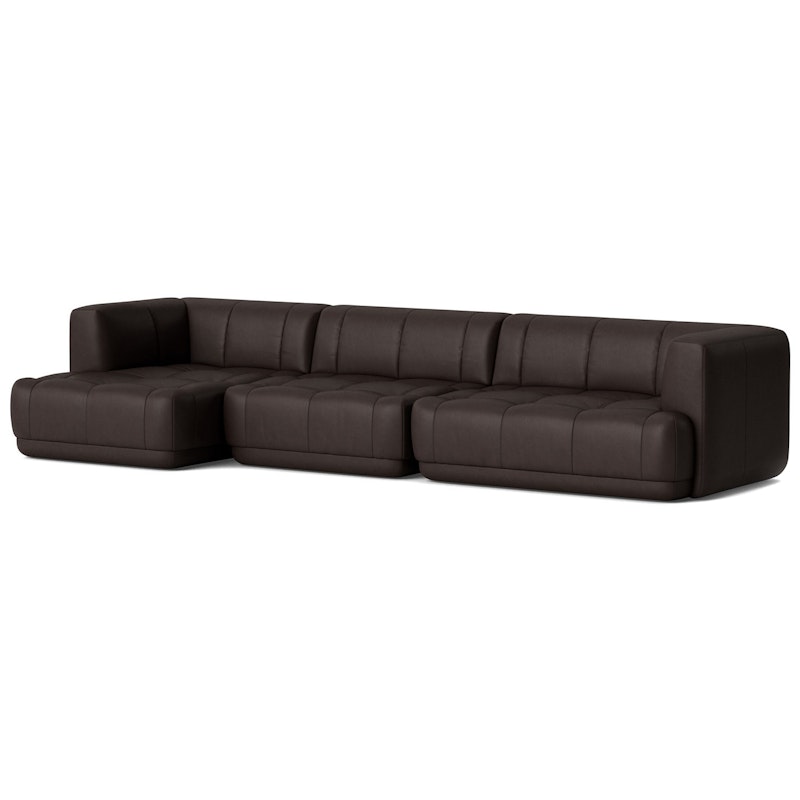 Quilton 4-Seter Sofa Konfigurasjon 17 Venstre, Skinn Sense Dark Brown