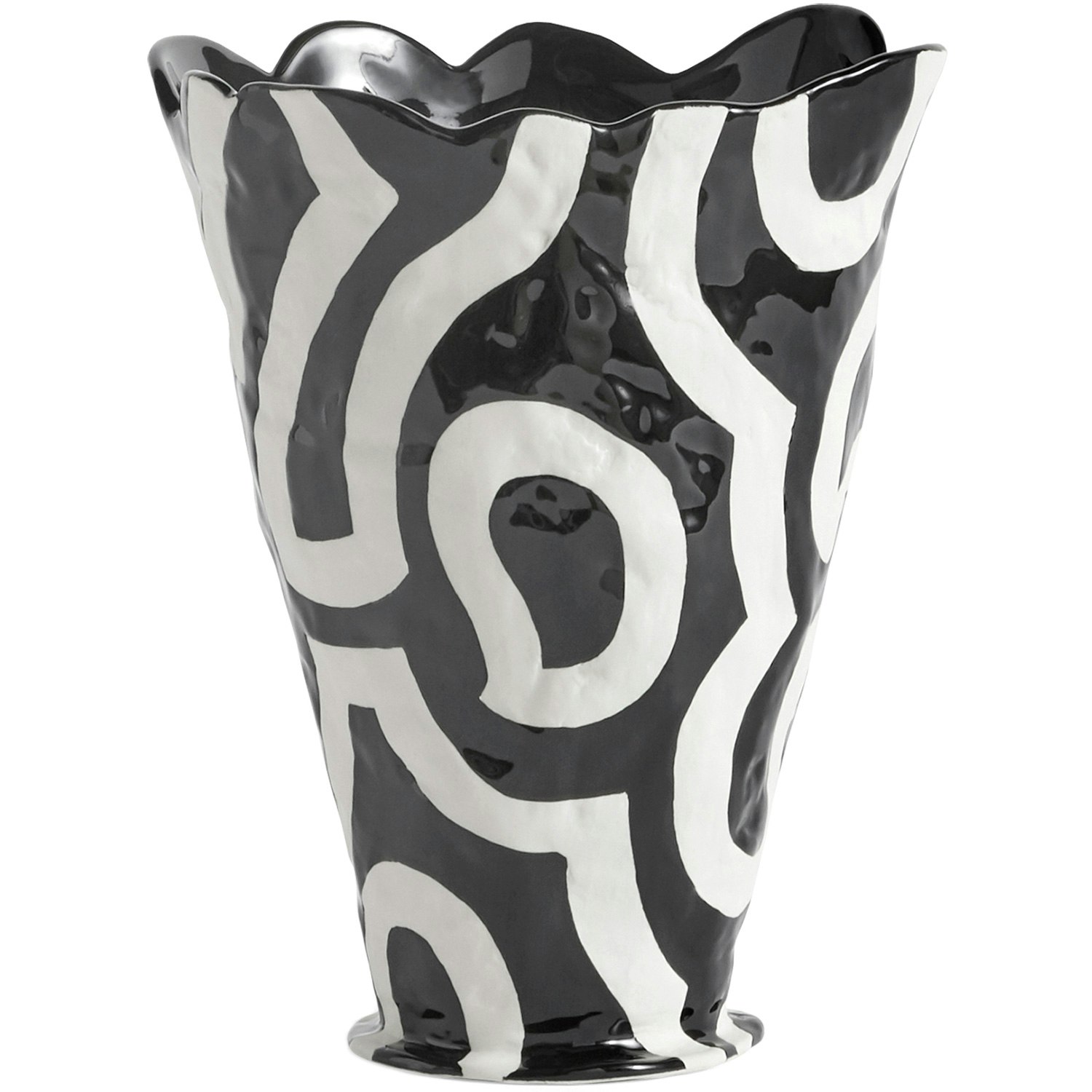 Shadow Vase &Oslash;19,5x25 cm Black White