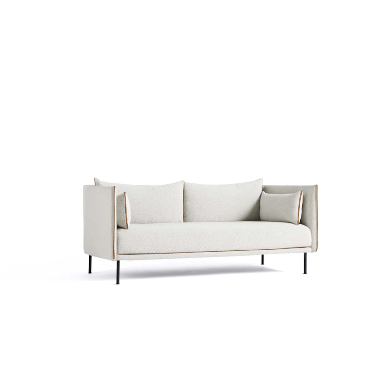 Silhouette 2-Seter Sofa, Sort Stål / Coda 100
