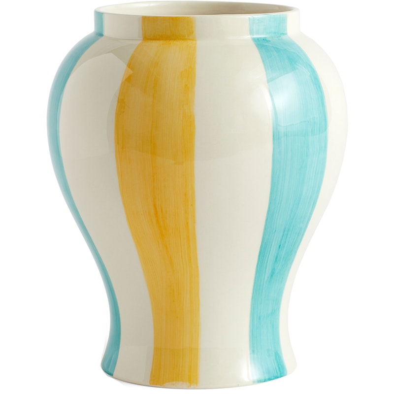 Sobremesa Stripe Vase 25 cm Grønn/Gul