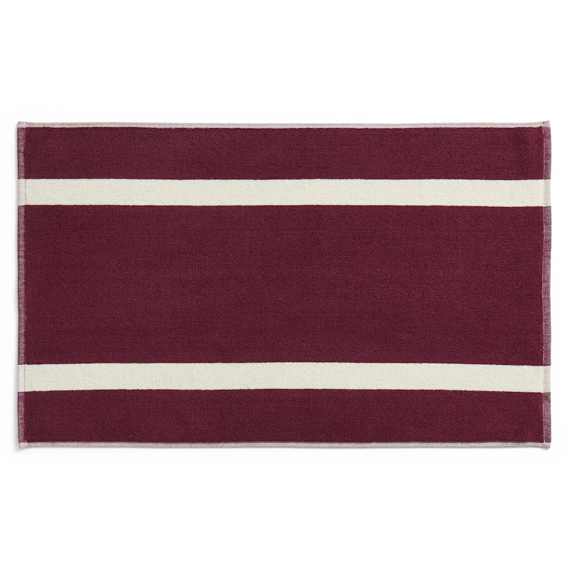 Stripe Badematte, Vinrød